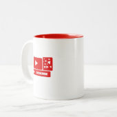 Tasse pour Youtube - tasse de Youtube (Devant gauche)