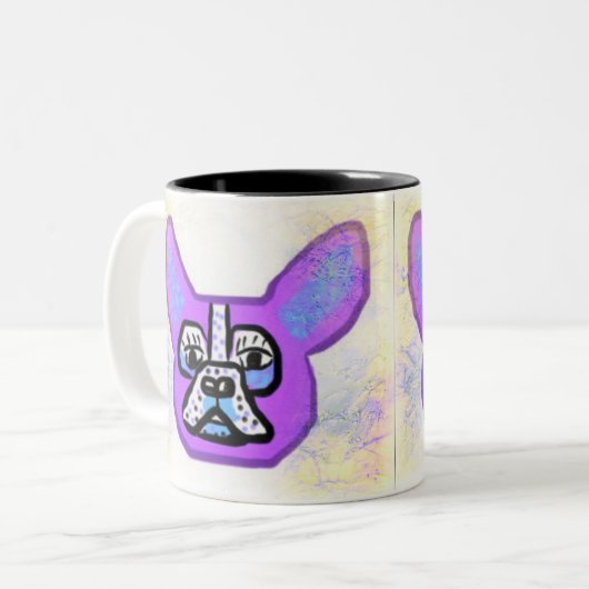 Tasse pourpre de bouledogue français (Devant gauche)
