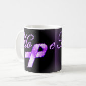 Tasse pourpre de conscience de ruban d'espoir (Devant gauche)