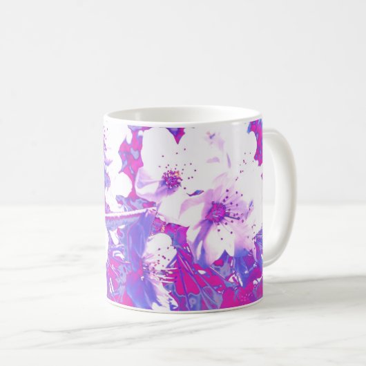 Tasse pourpre de fleur (Devant droit)