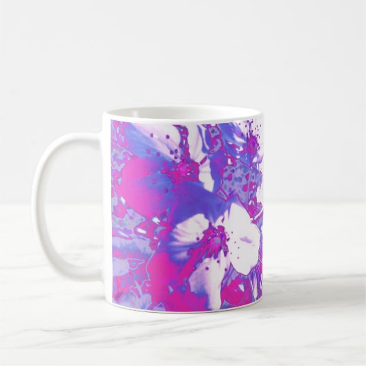 Tasse pourpre de fleur (Gauche)