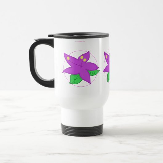 TASSE pourpre de fleur (Gauche)