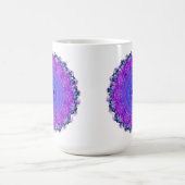 Tasse pourpre de kaléidoscope de mandala de psyché (Centre)