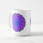 Tasse pourpre de kaléidoscope de mandala de psyché (Devant gauche)