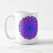 Tasse pourpre de kaléidoscope de mandala de psyché (Gauche)