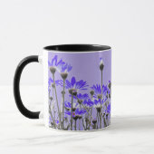 Tasse pourpre de marguerites (Gauche)