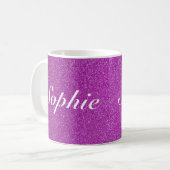 Tasse pourpre de parties scintillantes (Devant gauche)