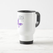 Tasse pourpre de voyage de papillon de bonheur (Devant droit)