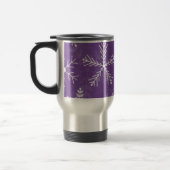 Tasse pourpre et blanche de voyage de motif de (Gauche)