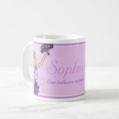 Tasse pourpre et d'or de ballerine de fille de (Devant gauche)