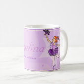 Tasse pourpre et rouge de princesse de ballerine (Devant droit)