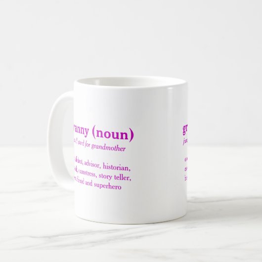 Tasse pourpre faite sur commande de définition de (Devant gauche)