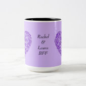 Tasse pourpre personnalisée de coeur de BFF (Centre)