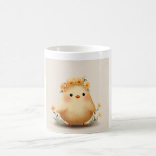 Tasse Poussin Mignon du Printemps Fleur de Margu