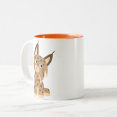 Tasse Prankish de Lynx de bande dessinée mignonne (Devant gauche)