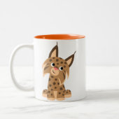 Tasse Prankish de Lynx de bande dessinée mignonne (Gauche)