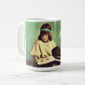 Tasse précieuse de thé de café de chien de teckel (Devant gauche)