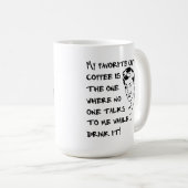 Tasse préférée de tasse drôle femelle de café (Devant droit)