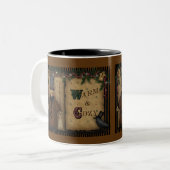 Tasse primitive chaude et confortable de bonhomme (Devant gauche)
