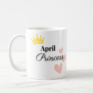Tasse Princesse d'Avril – Couronne d'Or et Cœurs