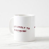 Tasse « Probablement Encore Assis à la Table des E (Devant gauche)