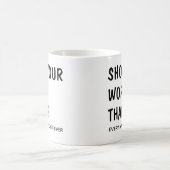 Tasse Prof de Maths Drôle Texte Noir (Centre)