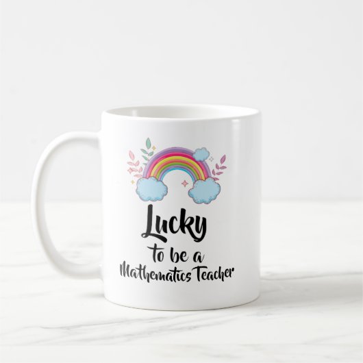 Tasse Professeur De Mathématiques Chanceux (Gauche)
