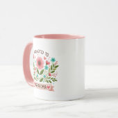 Tasse Promue Grand-mère - Fleurs Aquarelle (Devant gauche)