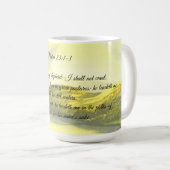 Tasse Psalms 23:1-3 Café (Devant droit)
