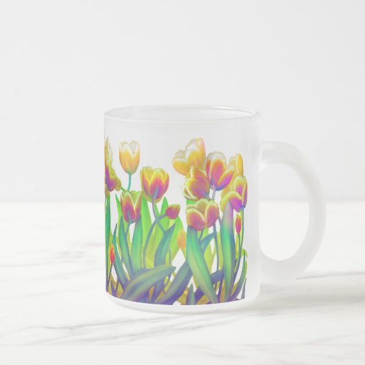Tasse psychédélique de jardin de tulipe (Droit)
