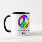 Tasse psychédélique de paix de Père Noël (Gauche)