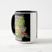 Tasse psychédélique de Popart de hibou (Devant gauche)