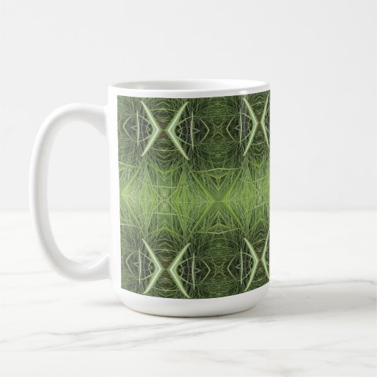 Tasse psychédélique de vert d'herbe (Gauche)