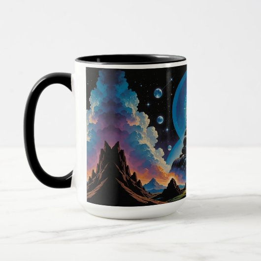Tasse Psychedélique Vintage Sci-fi (Gauche)