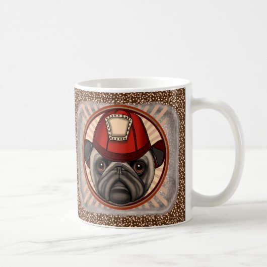 Tasse Pug pompier (Droite)