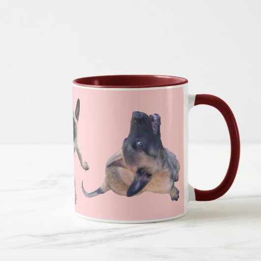 tasse puppy malinois rose (Droite)