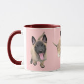 tasse puppy malinois rose (Gauche)