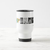 Tasse pure de voyage de lettres de Saginaw (Centre)