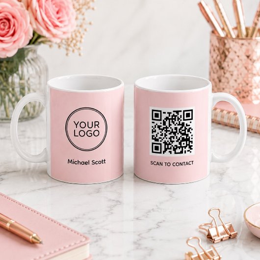 Tasse QR Code avec Logo d'Entreprise Personnalisé