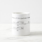 Tasse quadratique de formule de maths (Centre)