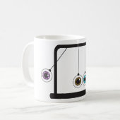 Tasse qui attirent l'oeil du berceau de Newton (Devant gauche)