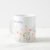 Tasse quotidienne de fleurs sauvages personnalisée (Devant gauche)