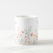 Tasse quotidienne de fleurs sauvages personnalisée (Centre)