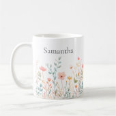 Tasse quotidienne de fleurs sauvages personnalisée (Gauche)
