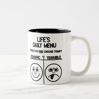 Tasse quotidienne de menu