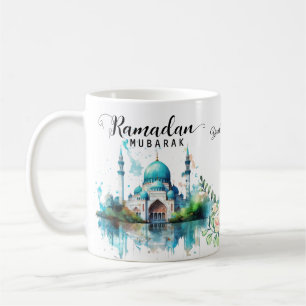 Tasse Ramadan mubarak mosquée aquarelle