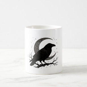Tasse Raven Moon — Corbeau gothique et lune croiss