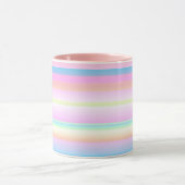 Tasse rayée à palette rose pastel mignonne (Centre)
