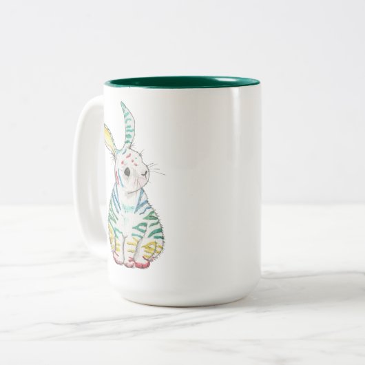 Tasse rayée de lapin (Devant gauche)