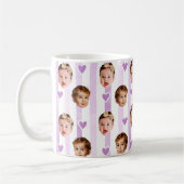 Tasse rayée de photo personnalisée | Bébé mignon (Gauche)